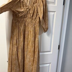 Madewell Tan Long Sleeve Dress
